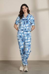 Zivame 2 Mile Fashion Knit Cotton Loungewear Set - Dutch Canal — thumbnail 2